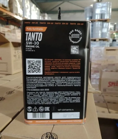 TAIF TANTO 5W-30 SN, GF-5 (4 литра black (брак))