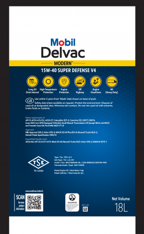 Mobil Delvac M 15W-40 SUP DEF V4  (18 литров)