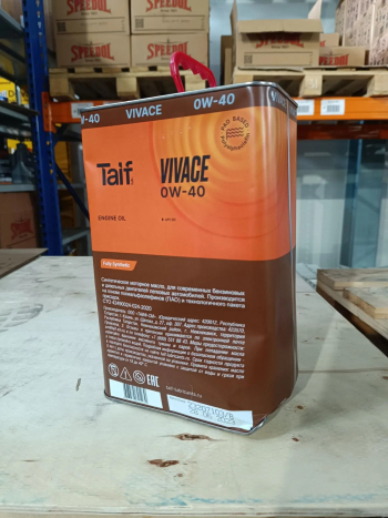 TAIF VIVACE 0W-40 SN (4 литра (брак))