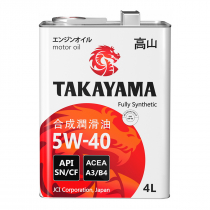 Масло Takayama 5w-40 API SN/CF, ACEA A3/B4 синтетическое (4 литра)