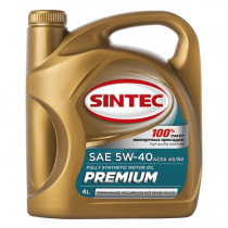 Моторное масло Sintec 5w-40 Premium ACEA A3/B4 (4 литра)