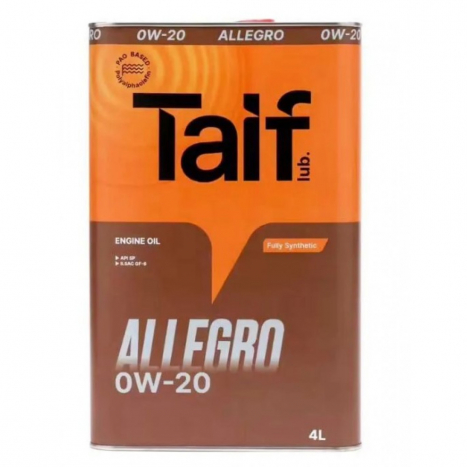 TAIF ALLEGRO 0W-20 SP, GF-6 (4 литра)