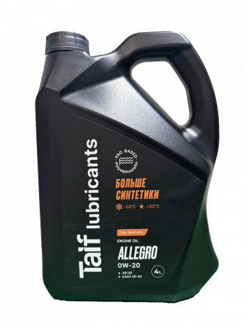 TAIF ALLEGRO 0W-20 SP, GF-6 (4 литра(black))