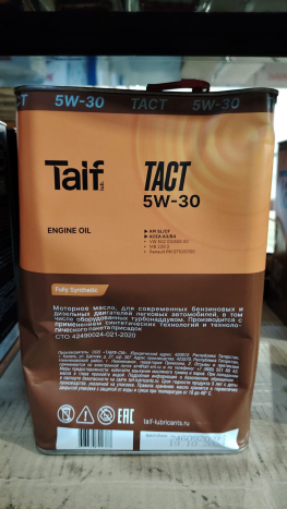 TAIF TACT 5W-30 SL/CF, A3/B4 (4 литра (брак))